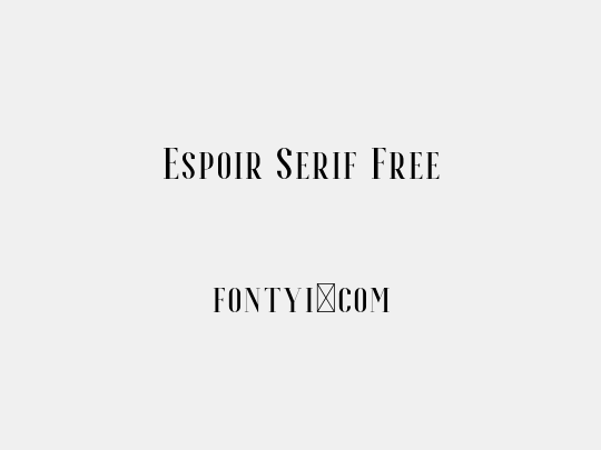 Espoir Serif Free