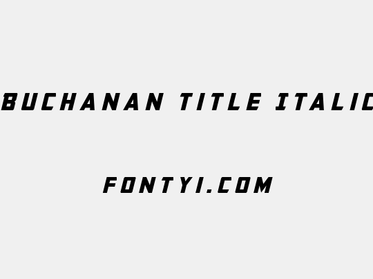 Buchanan Title Italic