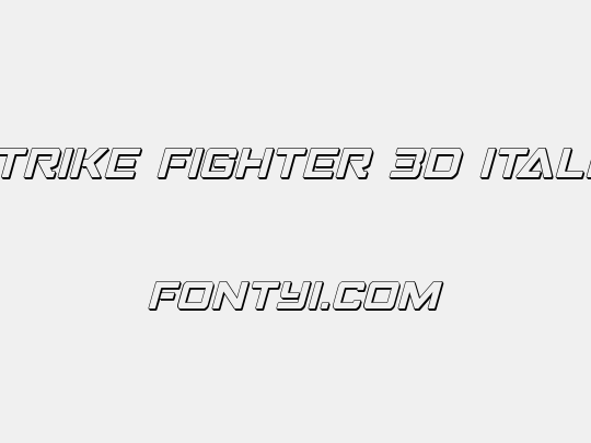 Strike Fighter 3D Italic