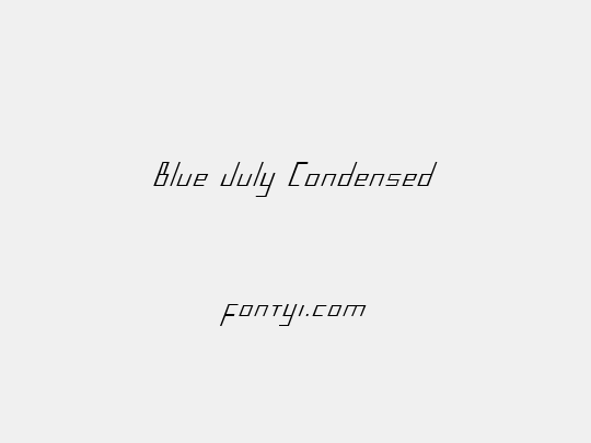 Blue July Condensed