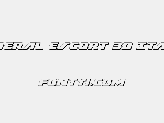 Federal Escort 3D Italic