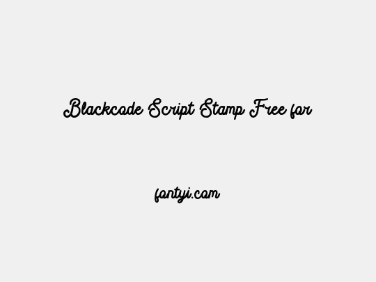 Blackcode Script Stamp Free for