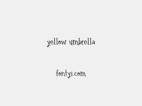 yellow umbrella