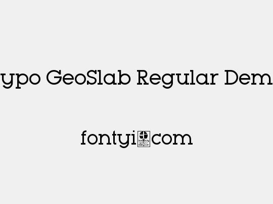 Typo GeoSlab Regular Demo