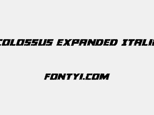 Colossus Expanded Italic