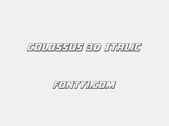 Colossus 3D Italic