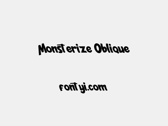Monsterize Oblique