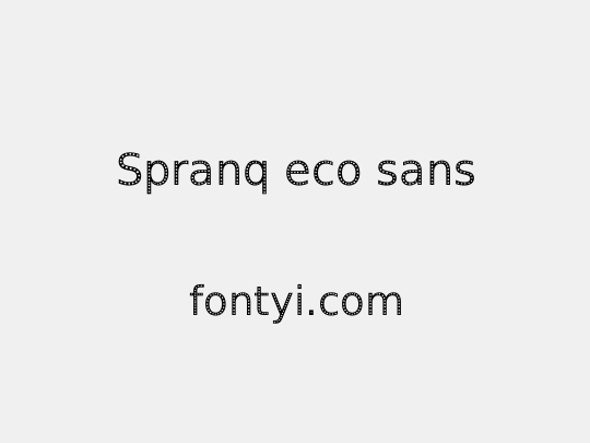 Spranq eco sans