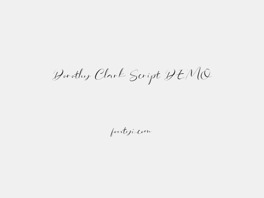 Dorothy Clark Script DEMO