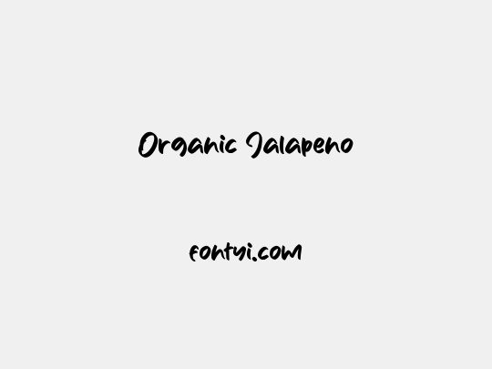 Organic Jalapeno