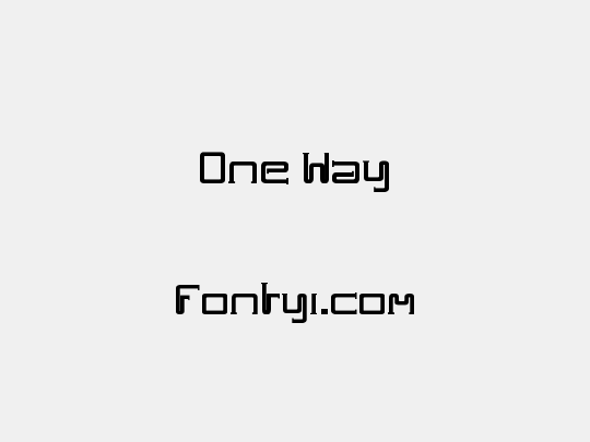 One Way