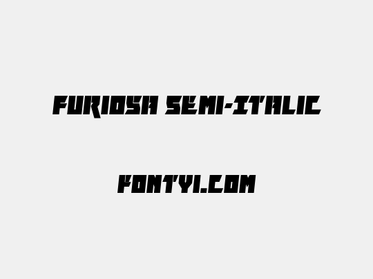 Furiosa Semi-Italic