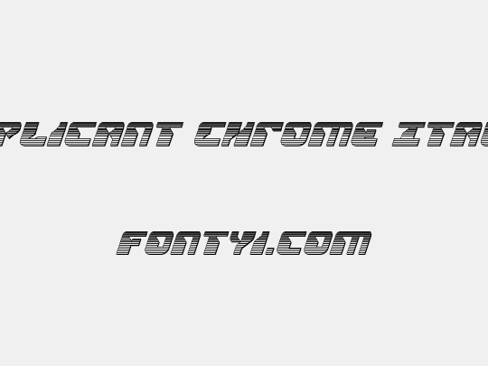 Replicant Chrome Italic