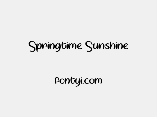 Springtime Sunshine