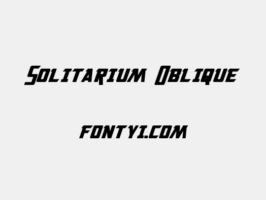 Solitarium Oblique