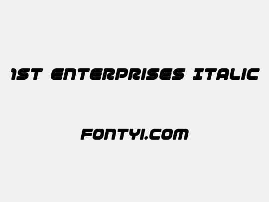 1st Enterprises Italic