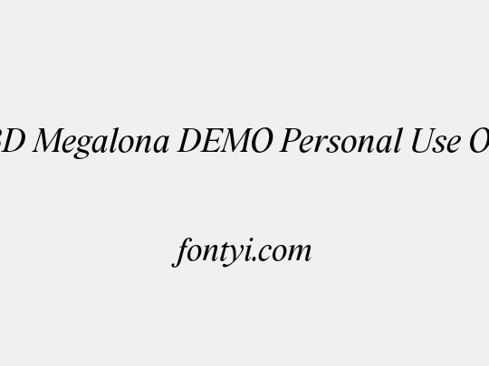 BD Megalona DEMO Personal Use Only