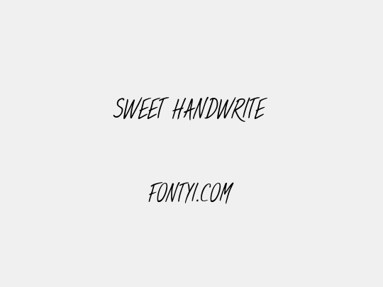 Sweet Handwrite