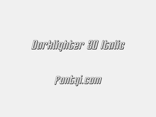 Darklighter 3D Italic