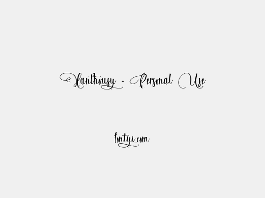 Xanthousy - Personal Use