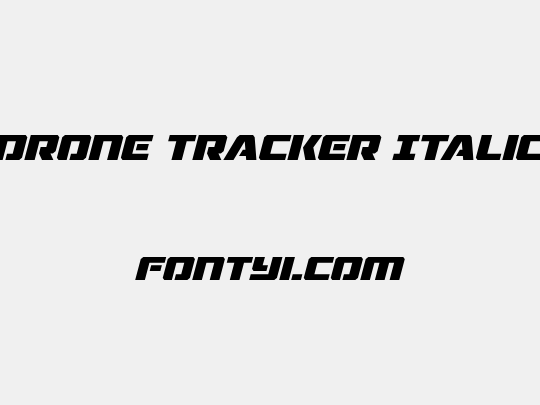Drone Tracker Italic