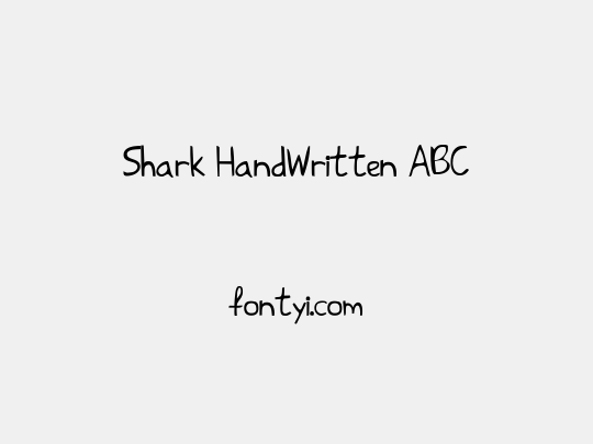 Shark HandWritten ABC