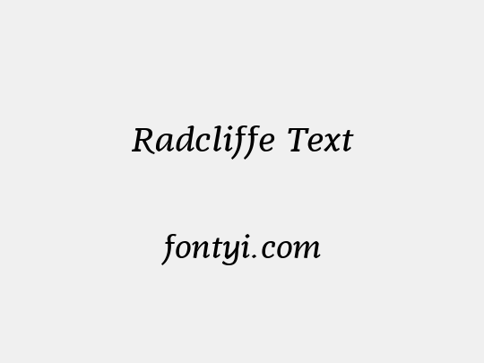 Radcliffe Text