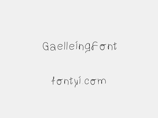 GaelleingFont