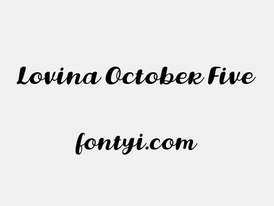 Lovina October Five