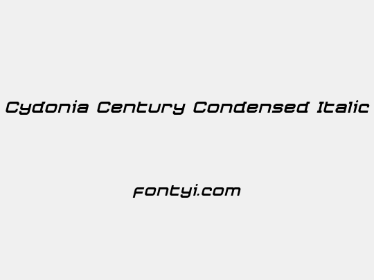 Cydonia Century Condensed Italic