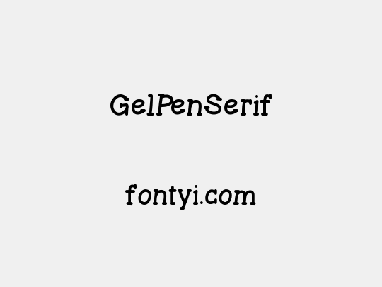 GelPenSerif