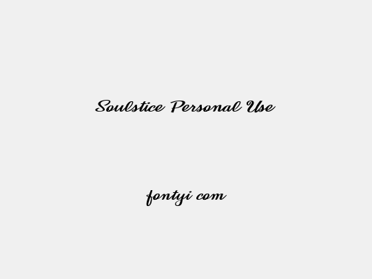 Soulstice Personal Use