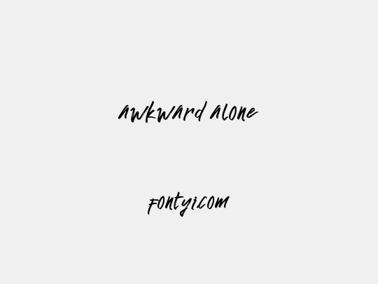 awkward alone