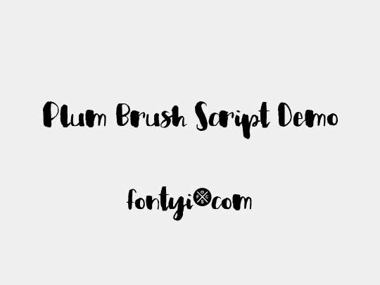 Plum Brush Script Demo