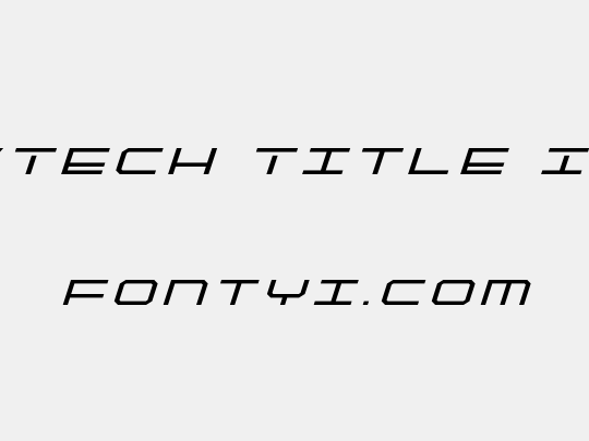 QuickTech Title Italic