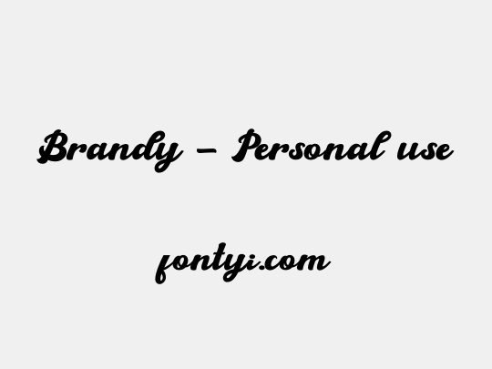 Brandy - Personal use