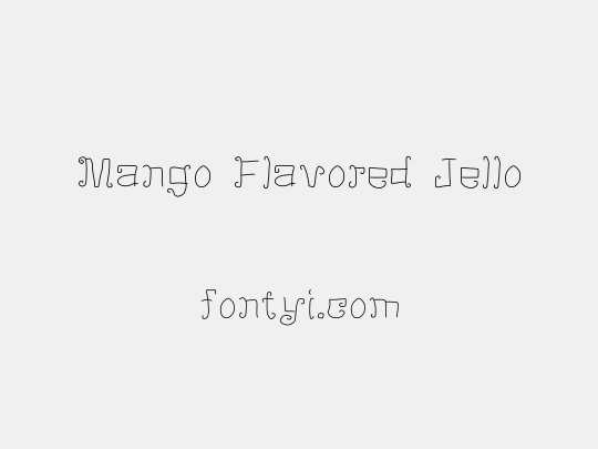 Mango Flavored Jello