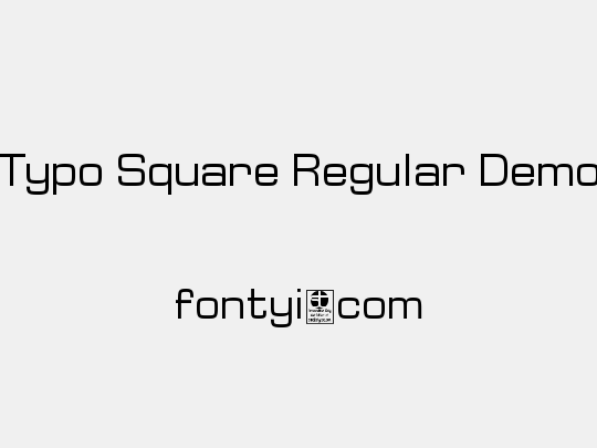 Typo Square Regular Demo