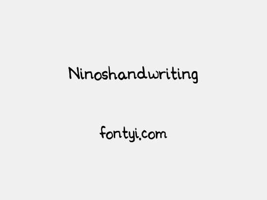 Ninoshandwriting