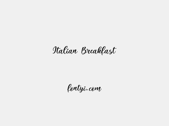Italian Breakfast