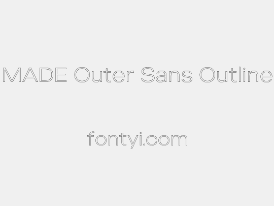 MADE Outer Sans Outline