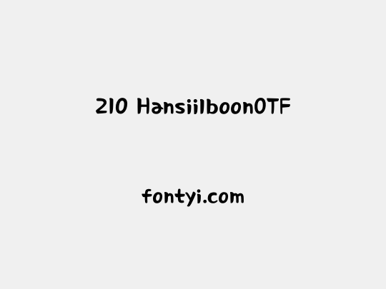210 HansiilboonOTF