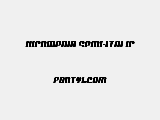 Nicomedia Semi-Italic