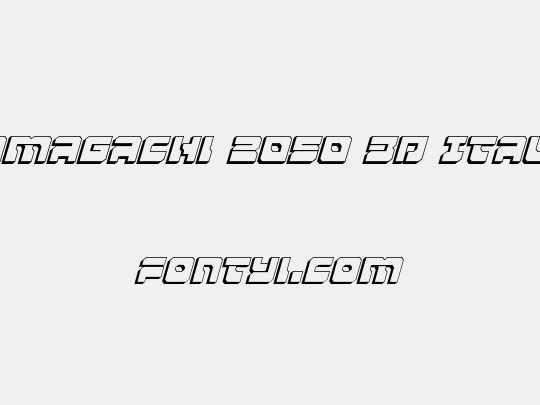 Yamagachi 2050 3D Italic