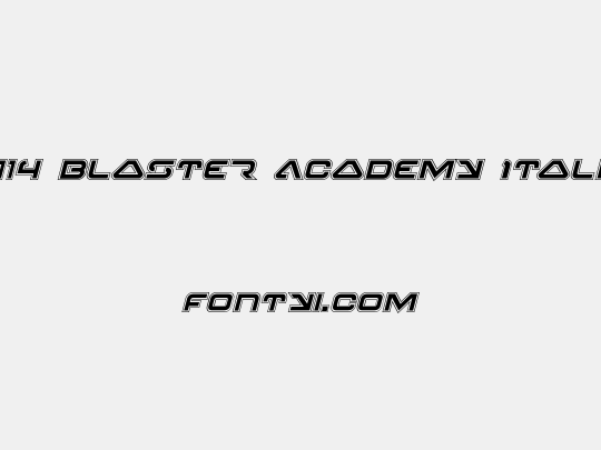 4114 Blaster Academy Italic
