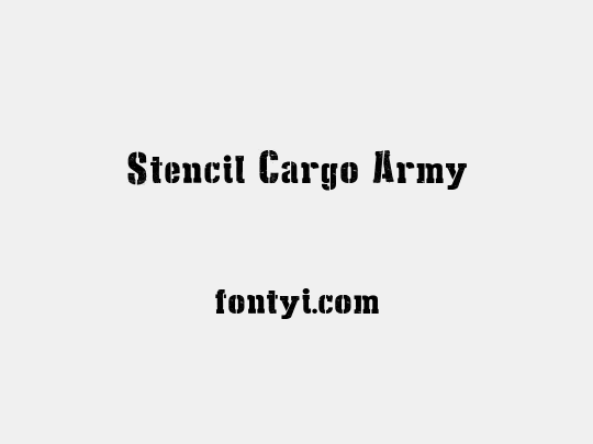 Stencil Cargo Army