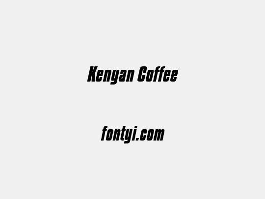Kenyan Coffee