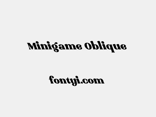 Minigame Oblique