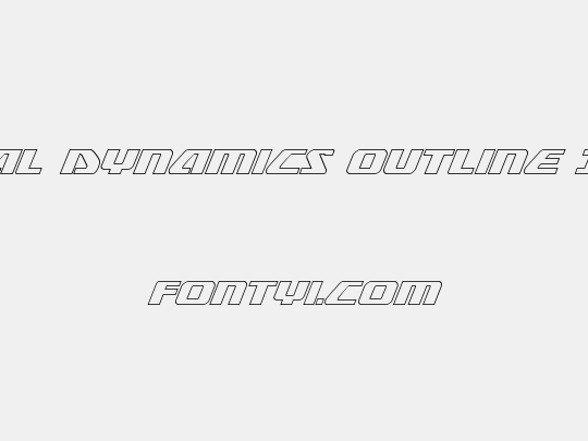 Global Dynamics Outline Italic