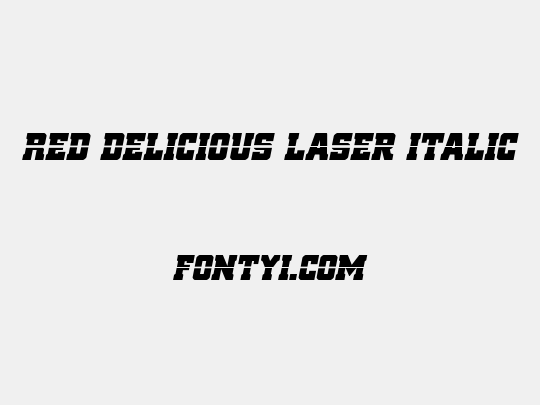 Red Delicious Laser Italic